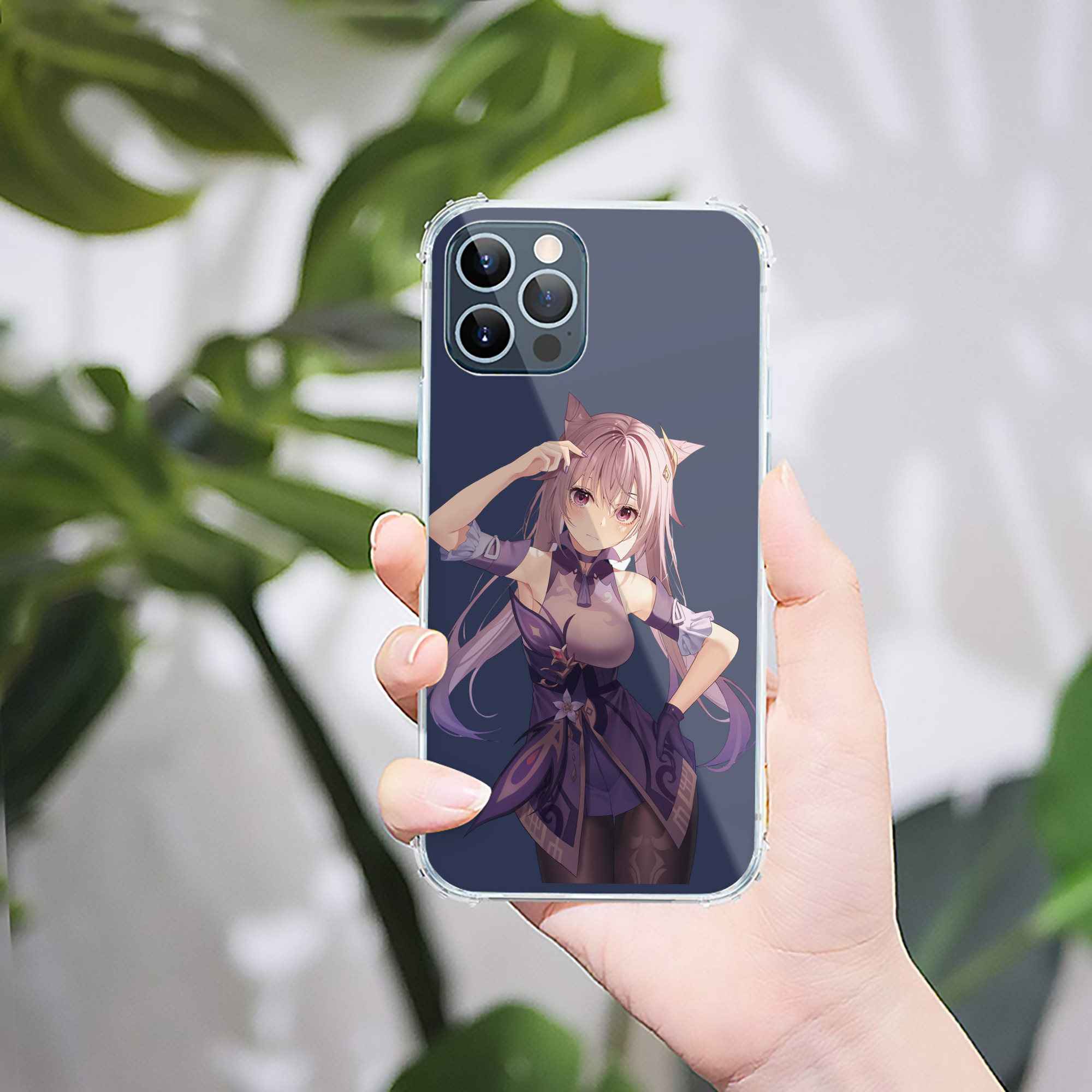 げんし神 刻晴 こくせい genshin Kokusei 【iPhone 12シリーズ対応】透明スマホケース（クリアソフトケース）